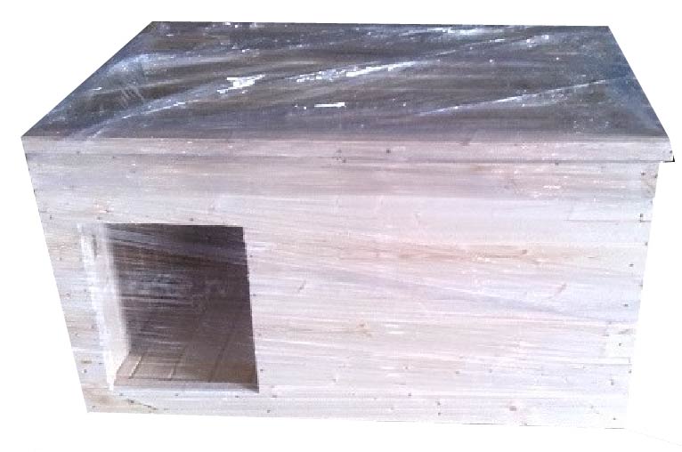 Kutyaház "L" SZIGETELT / Kutyaház, sz.100xh.80xh.70, lapostető