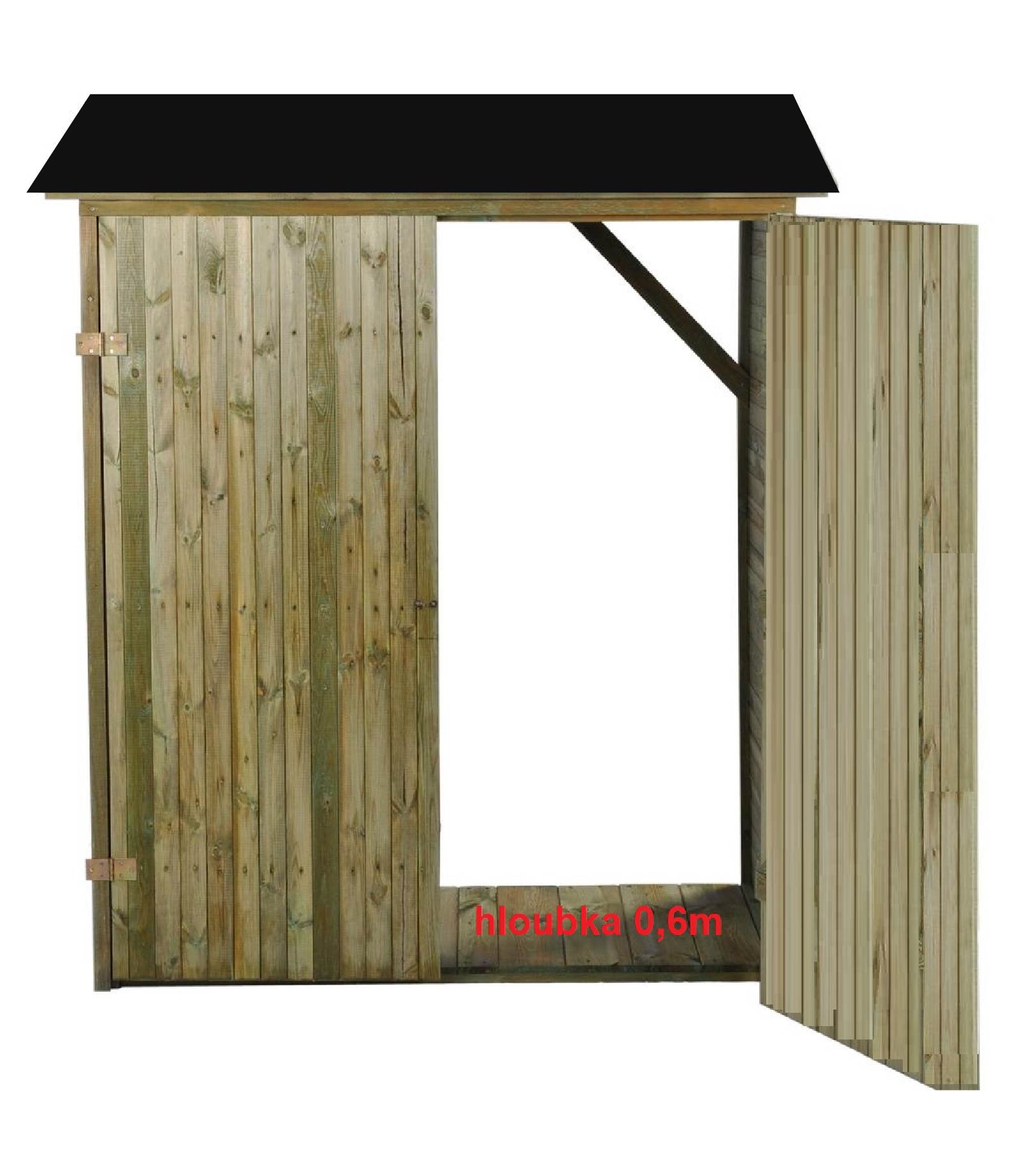 Fakamra / fészer 1,2m x 0,6m, padlólap 16mm