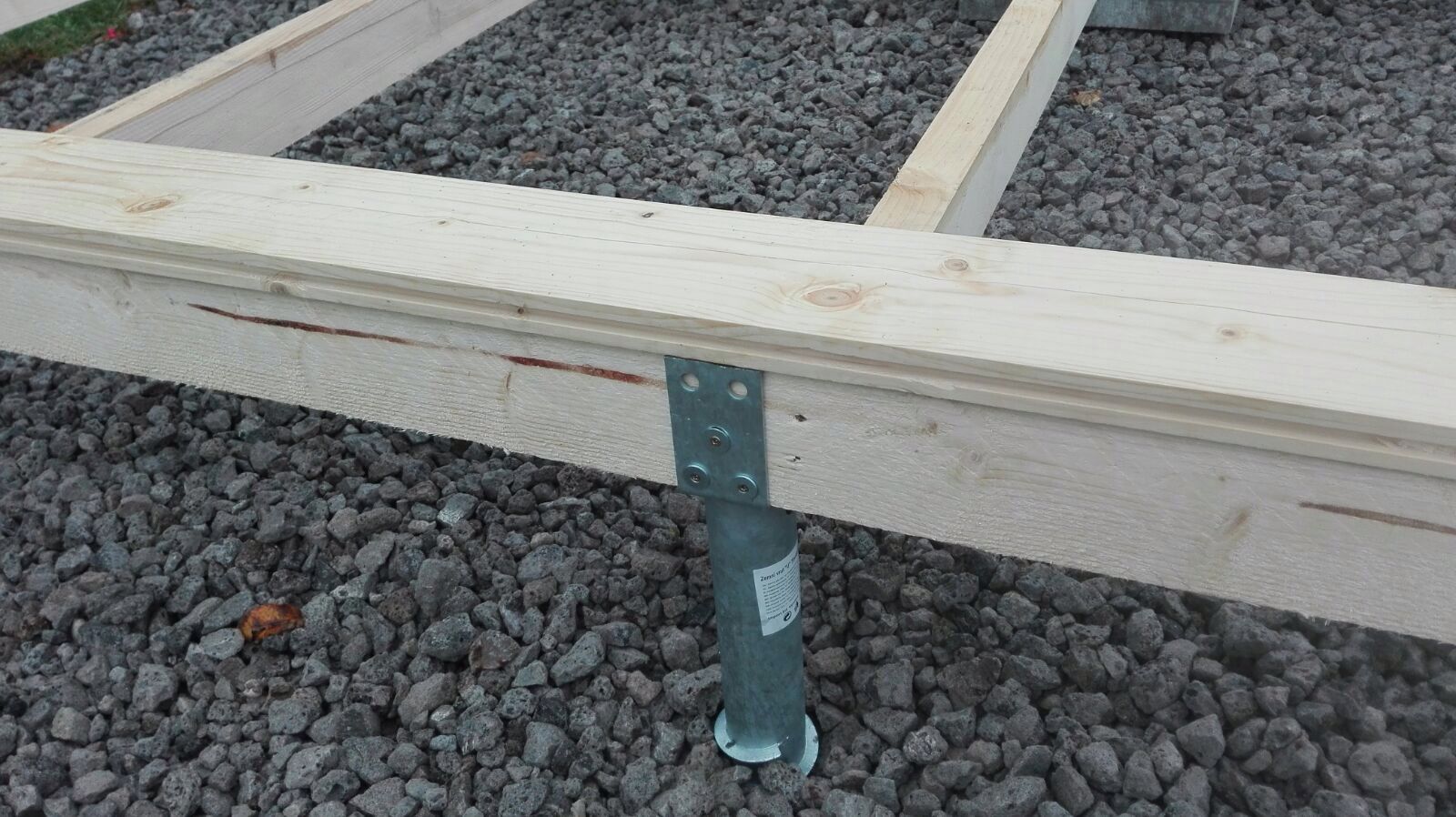 Vastagabb padló keret (5x10cm), 3mx3m+3m TOLII - a házikó rögzítése csavarokra